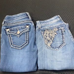 Two pair miss me jeans